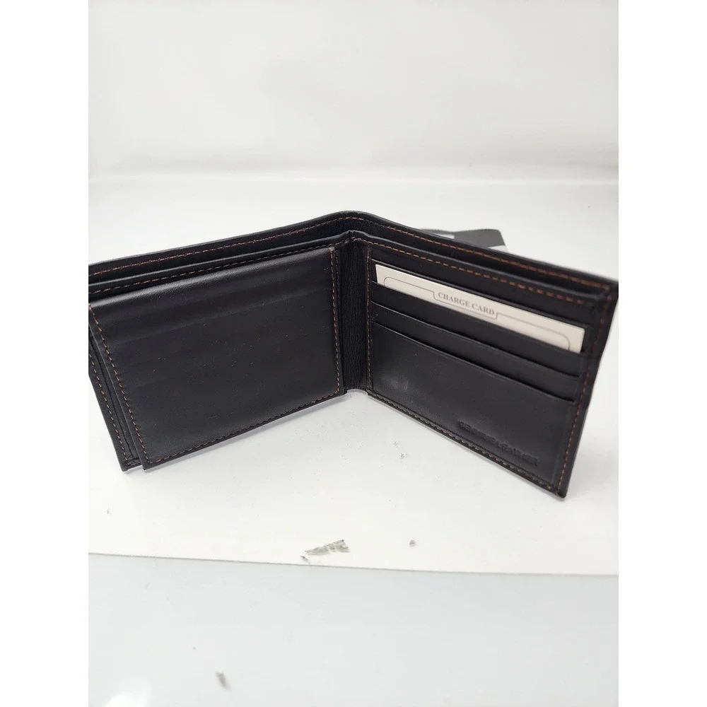 Sparo Mens New York Giants Bifold Wallet Black Leather RFID Casual Size OS